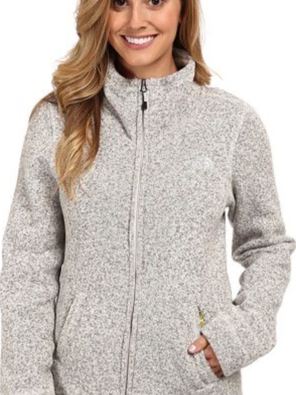 The North Face Crescent Sunset Full Zip Gray Sweater Fleece Jacket
